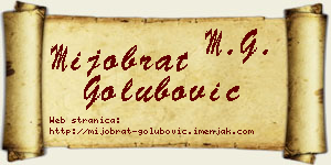 Mijobrat Golubović vizit kartica